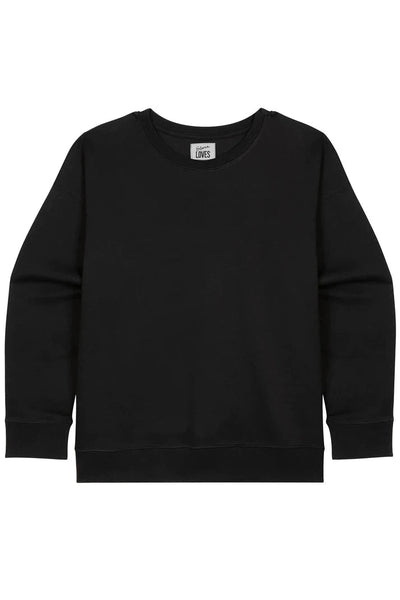Eleven Loves The Perfect Crew Neck Sweatshirt Black-Womens-Ohh! By Gum - Shop Sustainable