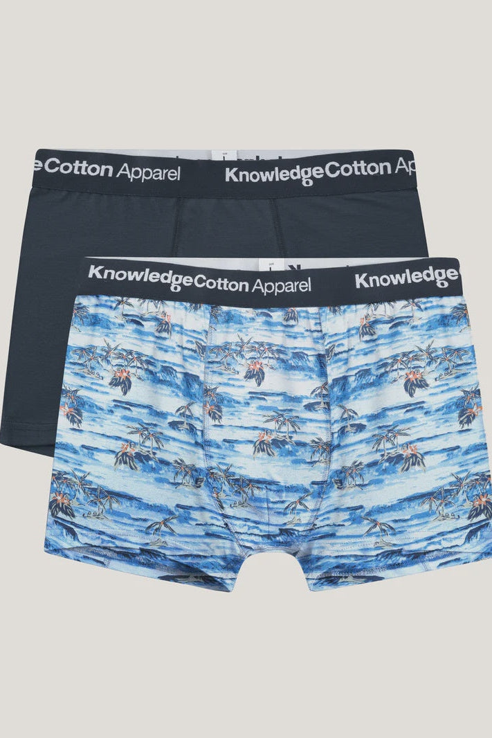 Knowledge Cotton 2 pack AOP printed underwear - GOTS/Vegan-Mens-Ohh! By Gum - Shop Sustainable