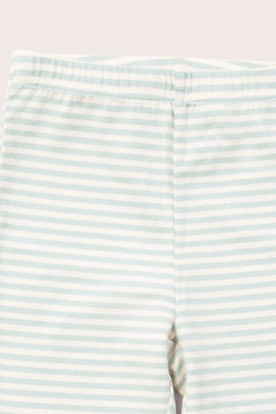 Little Green Radicals Blue Stripe Leggings - Powder Blue Stripe-Kids-Ohh! By Gum - Shop Sustainable