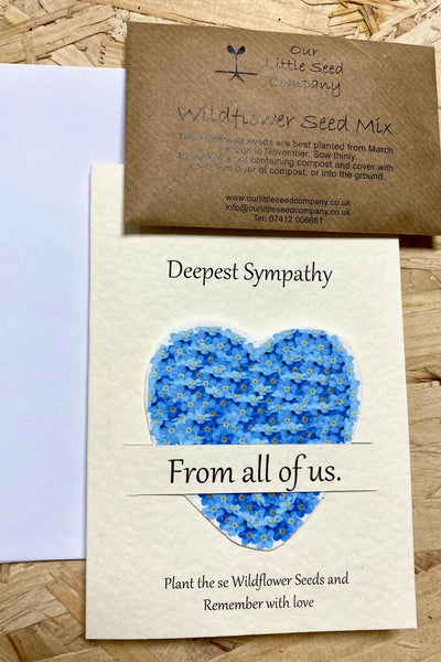 Our Little Seed Company Sympathy Forget Me Not Card-Gifts-Ohh! By Gum - Shop Sustainable