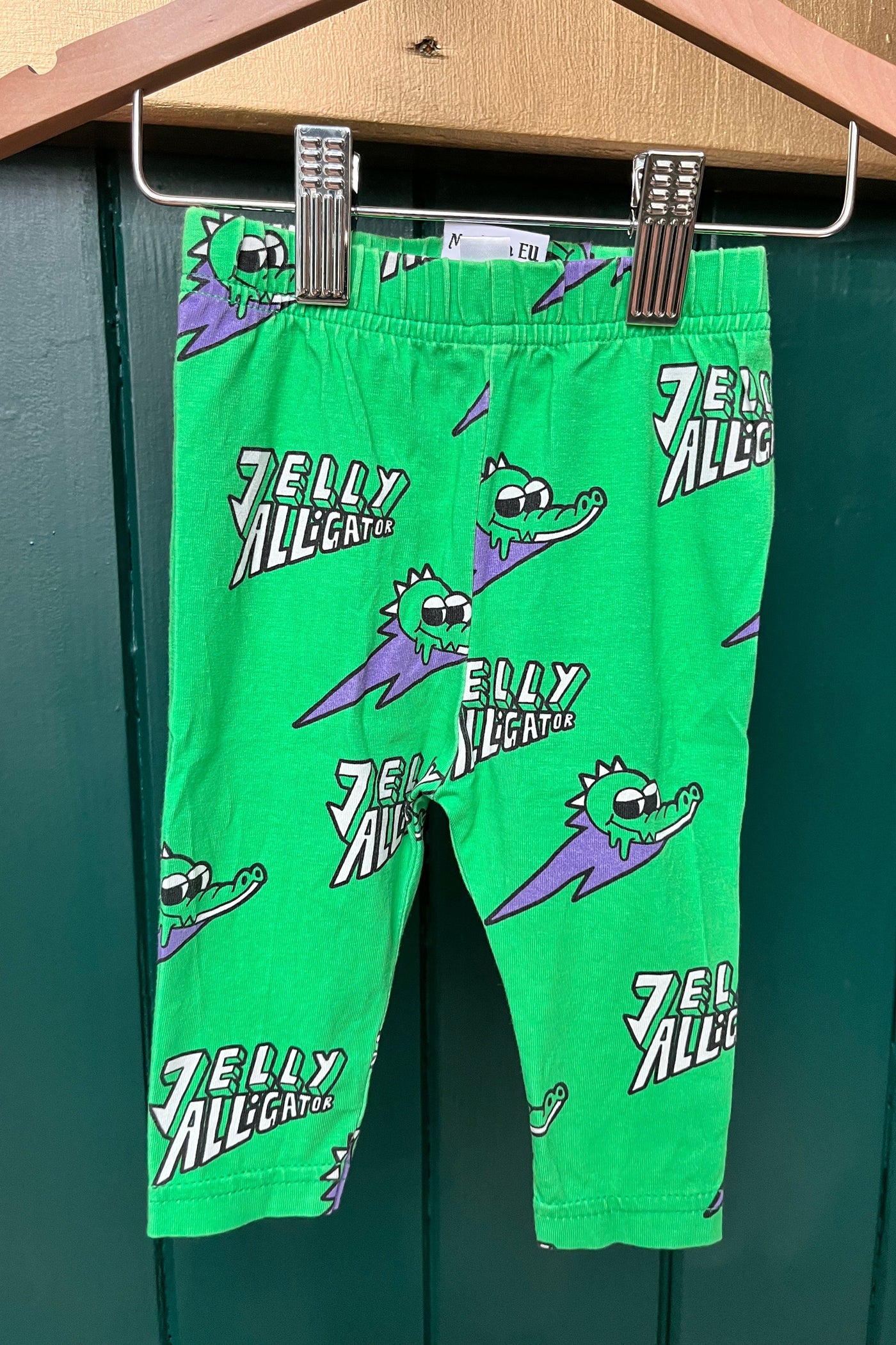 Re-Wear Jelly Alligator Green Leggings-Re-Wear-Ohh! By Gum - Shop Sustainable