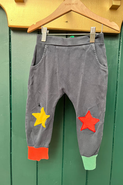 Re-Wear Little Green Radicals Navy Multi Pants with Star-Re-Wear-Ohh! By Gum - Shop Sustainable