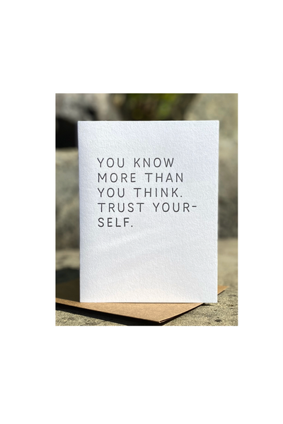 The Pear in Paper Trust Yourself Greeting Card-stationery-Ohh! By Gum - Shop Sustainable