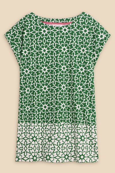 White Stuff Carrie Tunic - Green Print-Womens-Ohh! By Gum - Shop Sustainable
