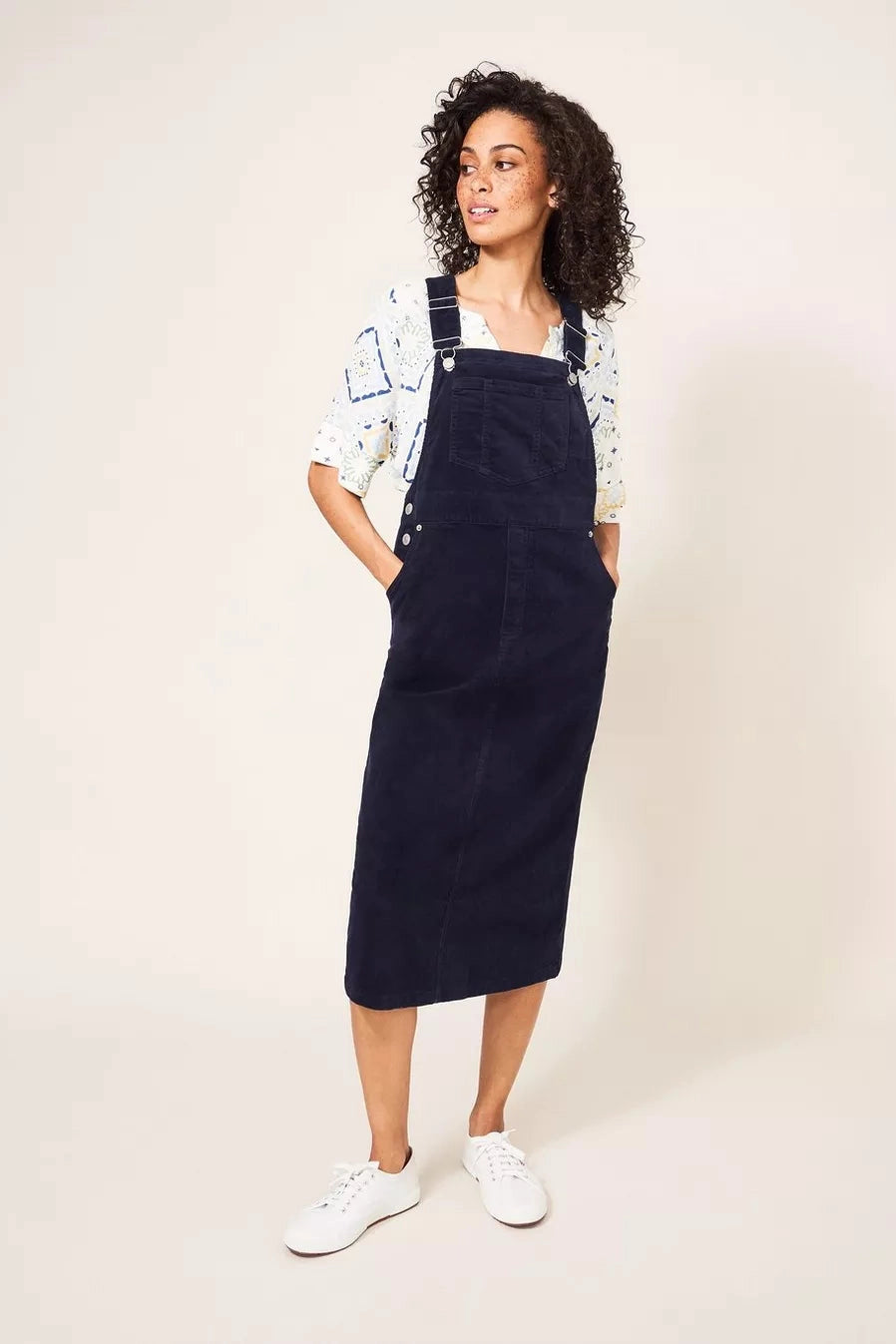 Navy pinafore hot sale dress womens