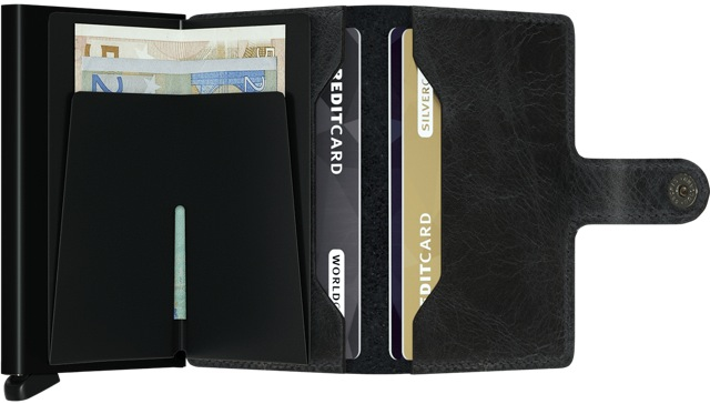 Secrid Miniwallet Cardprotector Vintage Black open