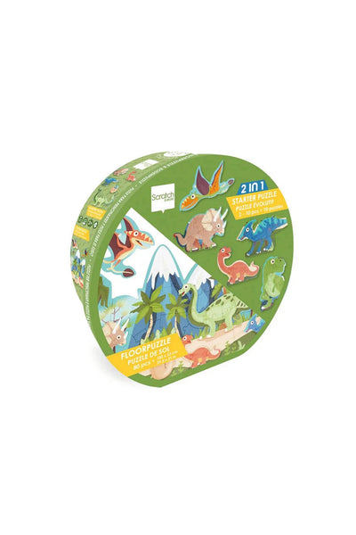 2-in-1 Starter & Floor Puzzle: Dinosaurs-Kids-Ohh! By Gum - Shop Sustainable