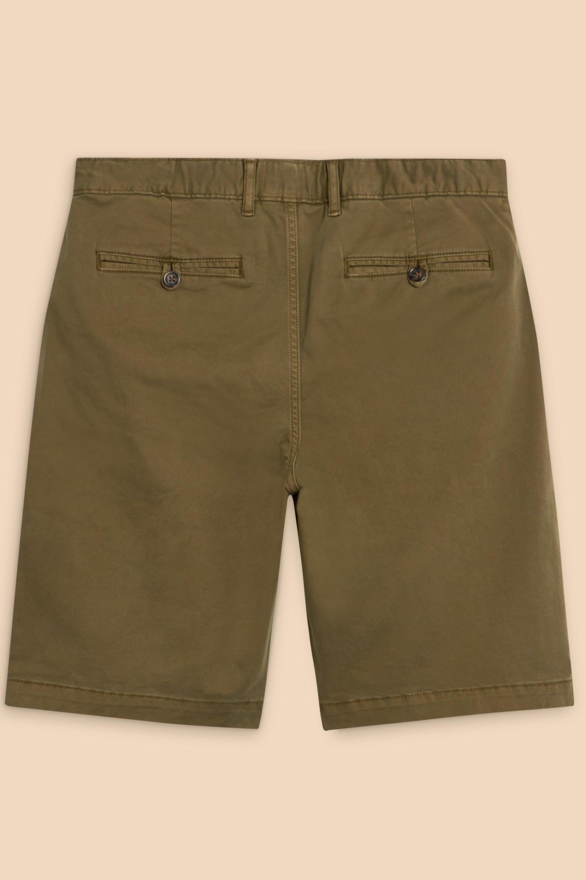 White Stuff Sutton Organic Chino Short in Dark Green