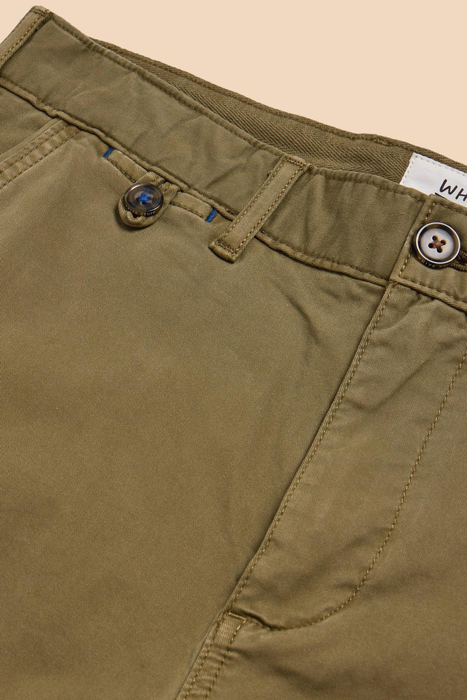 White Stuff Sutton Organic Chino Short in Dark Green