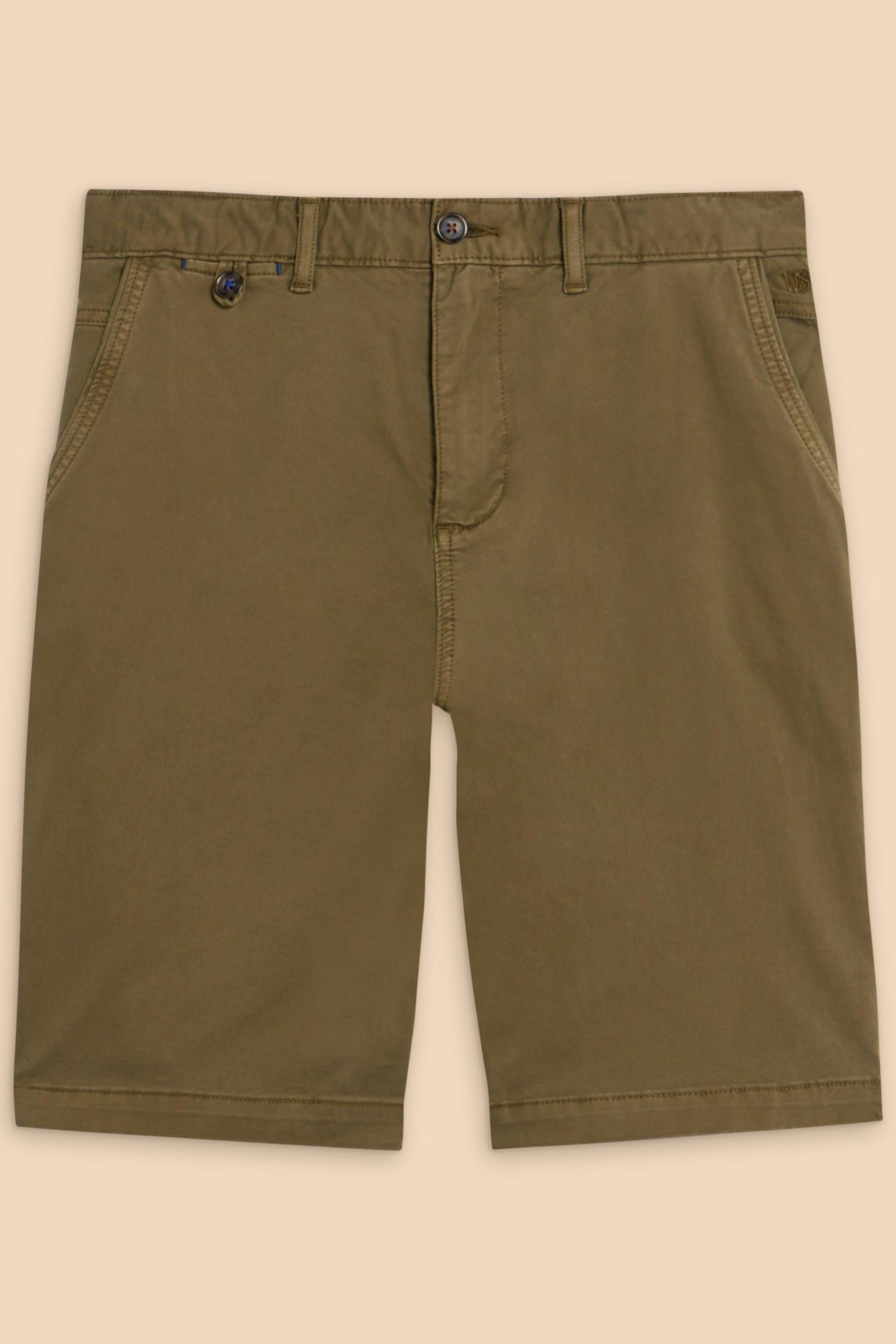 White Stuff Sutton Organic Chino Short in Dark Green