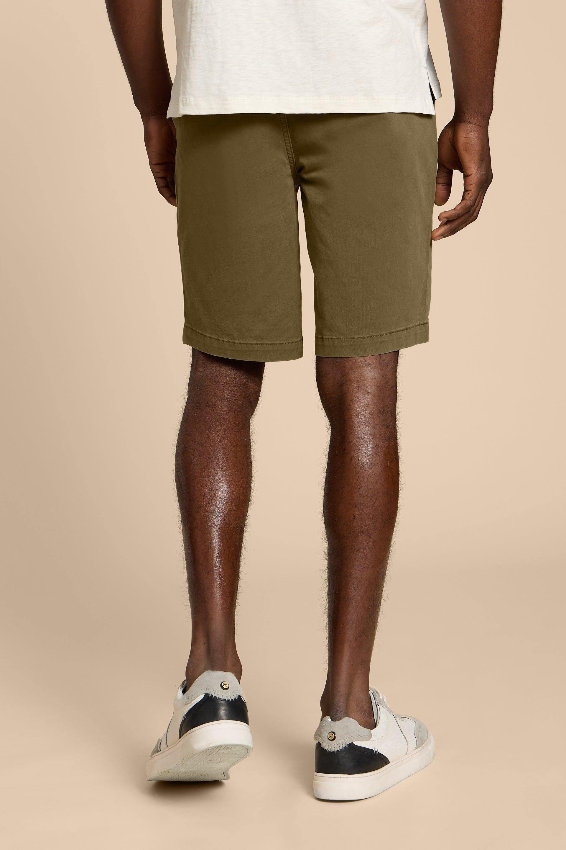 White Stuff Sutton Organic Chino Short in Dark Green
