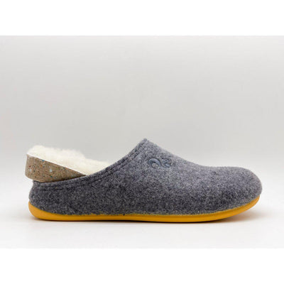 Thies 1856 ® Recycled Wool Slippers Grey Yellow