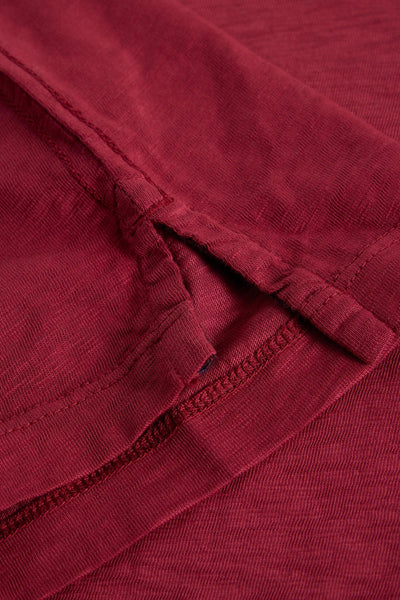 White Stuff Abersoch Short Sleeve Tee in Dark Red