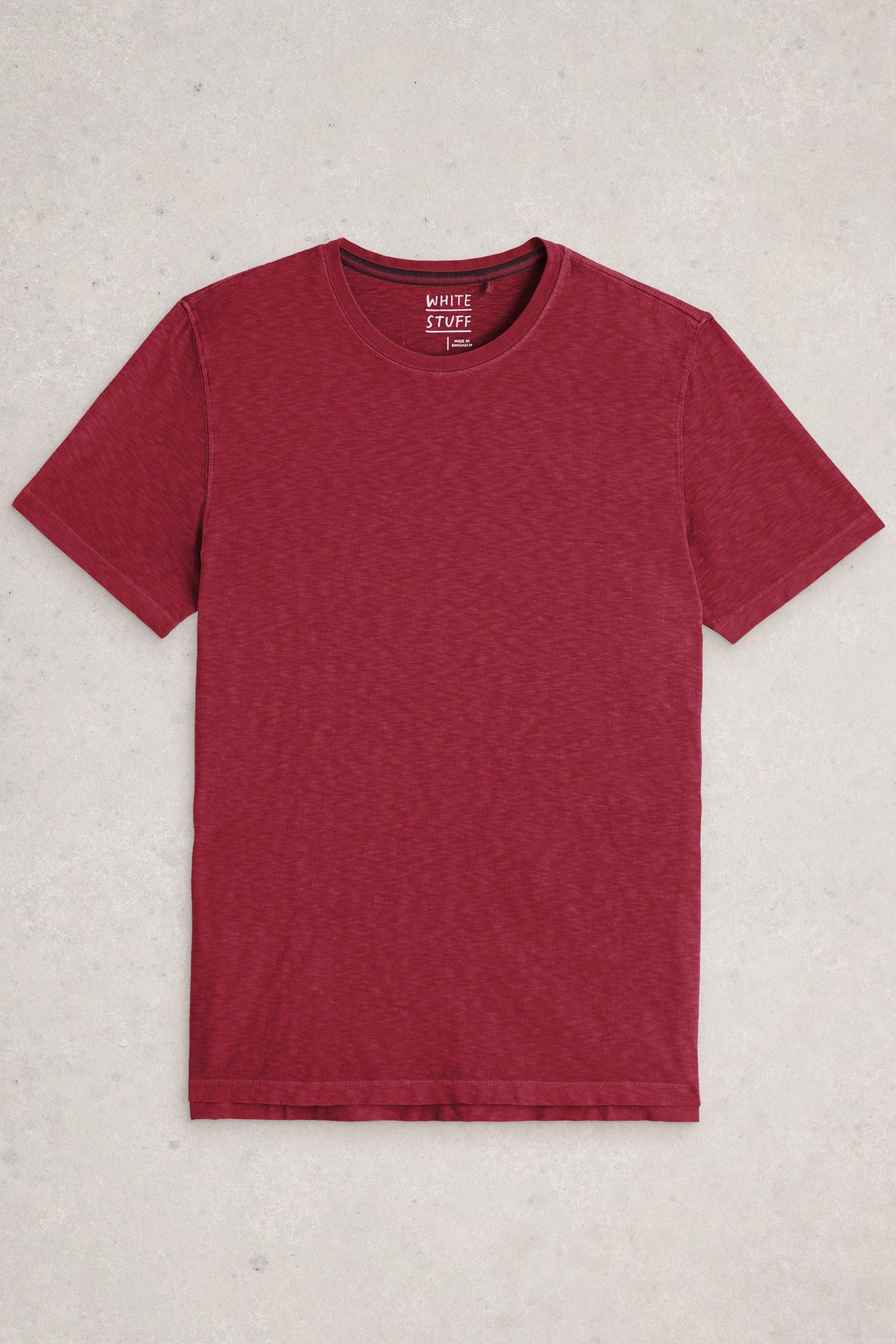 White Stuff Abersoch Short Sleeve Tee in Dark Red