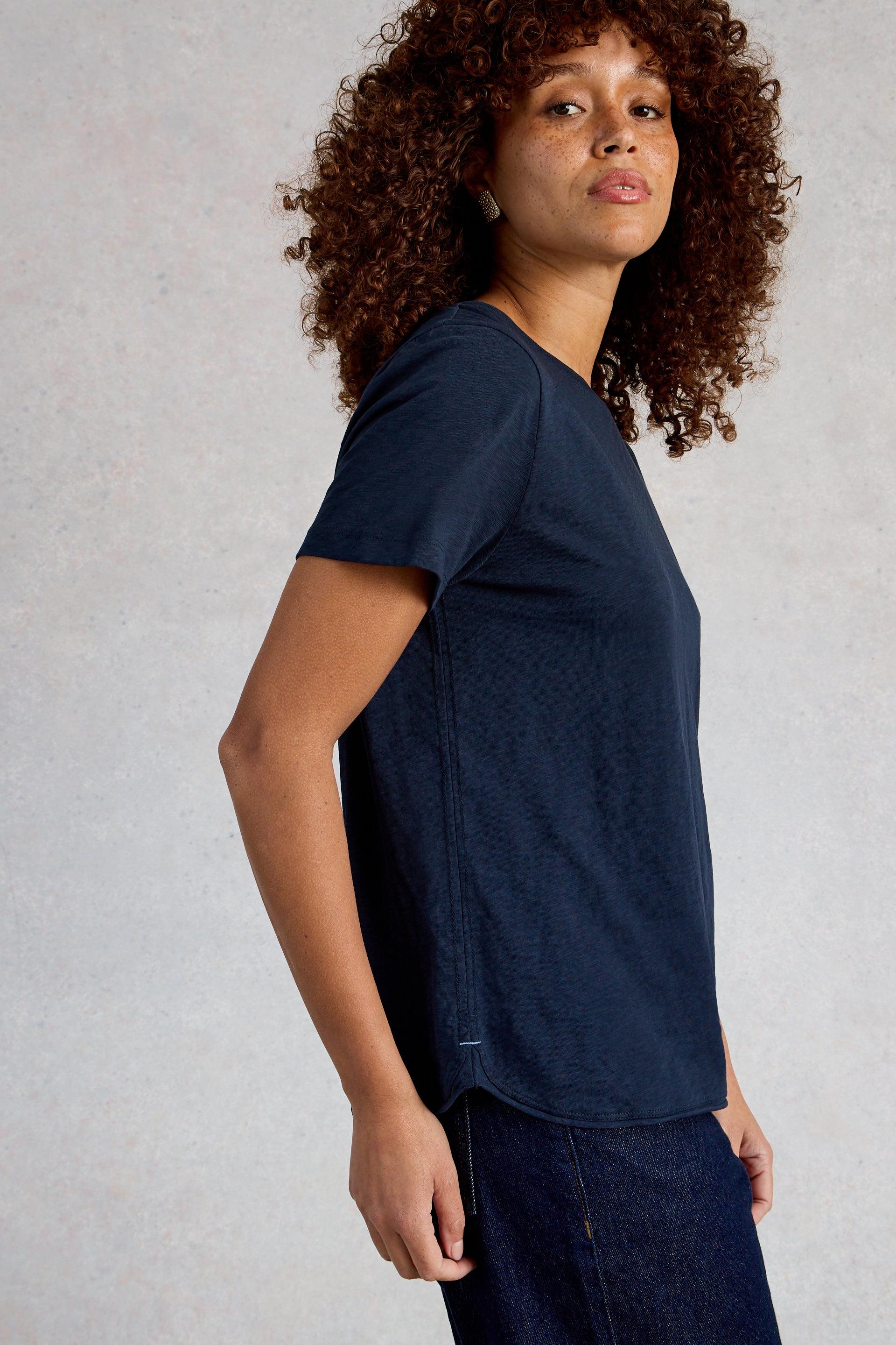 White Stuff Clara Short Sleeve Tee Dark Navy