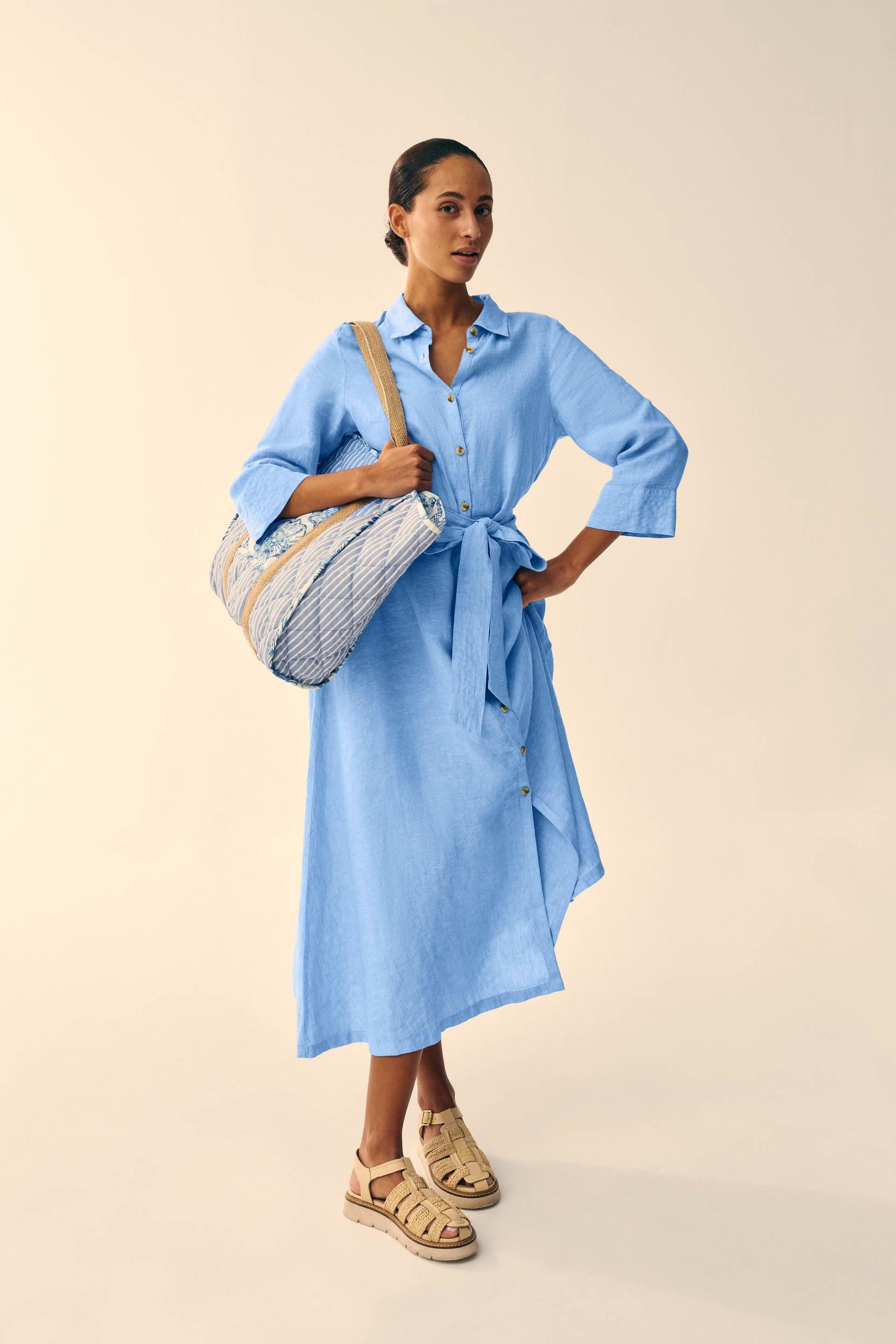 White Stuff Soma Linen Shirt Dress