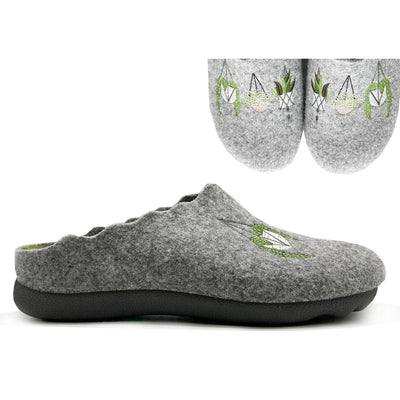 MayBe ® Hanging Plants Grey Slippers