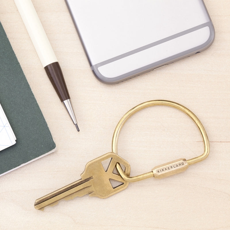 Kikkerland Brass Key Ring Assorted Set