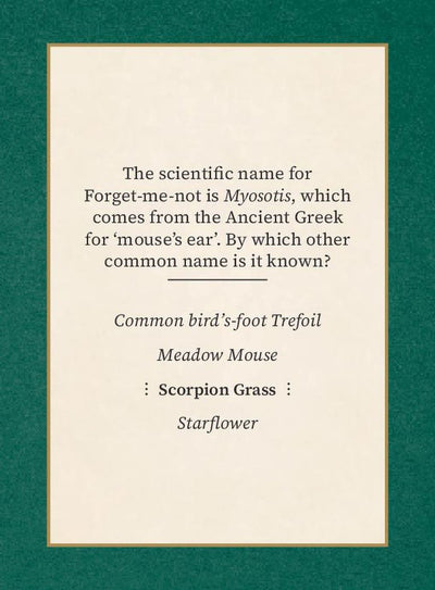 FLOWERS OF THE WORLD: A QUIZ AND  MATCHING GAME (DECK)