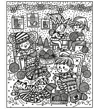 SANTA AND THE ELVES MAGIC PAINTING BOOK  (PB)