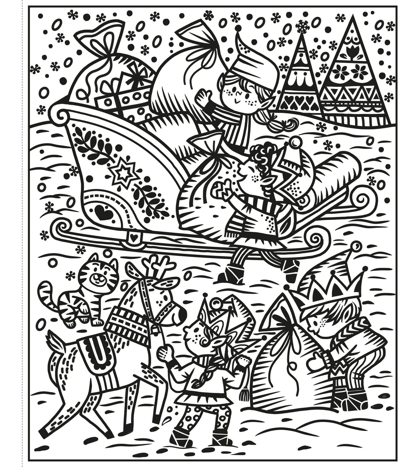 SANTA AND THE ELVES MAGIC PAINTING BOOK  (PB)