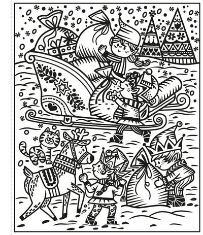 SANTA AND THE ELVES MAGIC PAINTING BOOK  (PB)