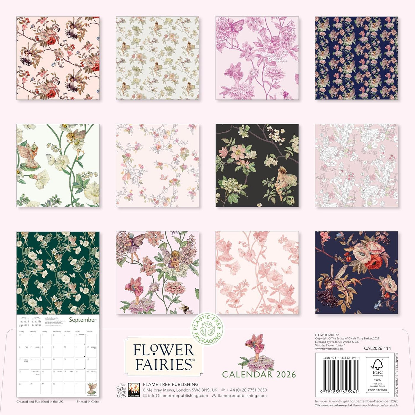 FLOWER FAIRIES WALL CALENDAR 2026 (FLAME  TREE)