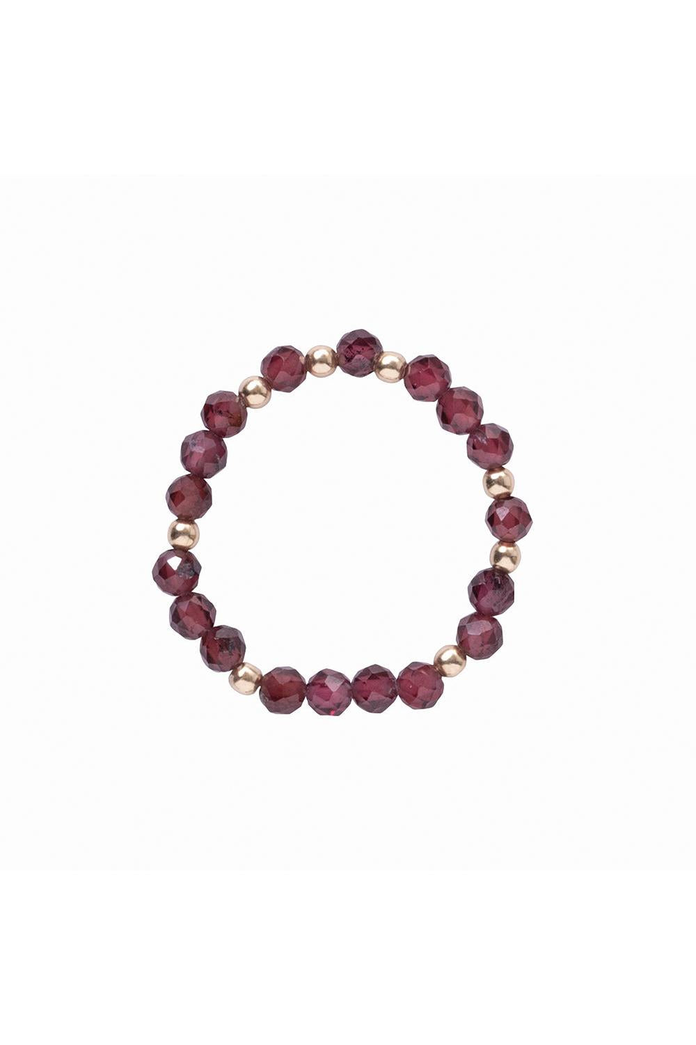 A Beautiful Story Dedicated Garnet Gold Coloured Ring