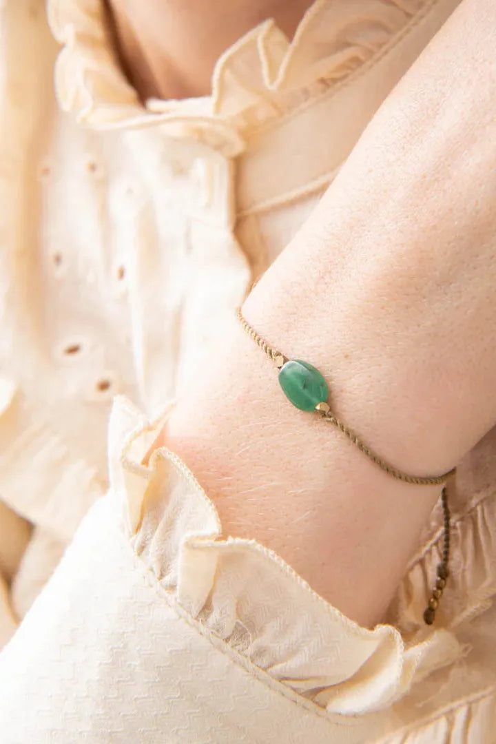 A Beautiful Story Gemstone Card Aventurine Bracelet