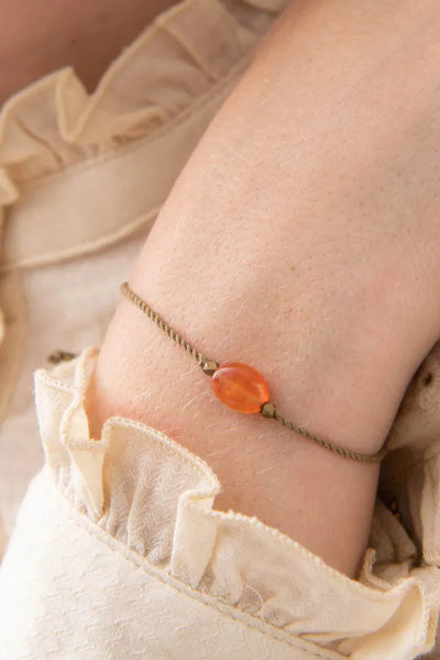 A Beautiful Story Gemstone Card Carnelian Bracelet