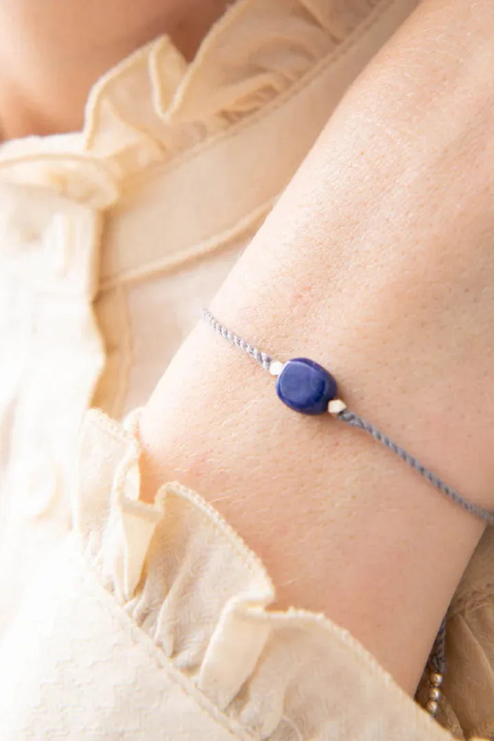 A Beautiful Story Gemstone Card Lapis Lazuli Bracelet