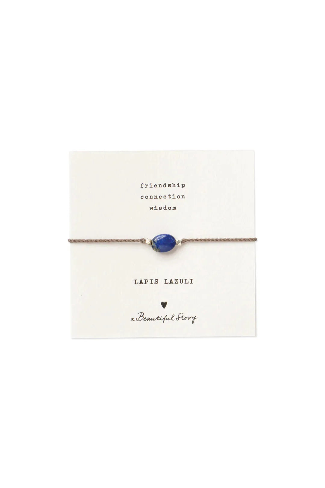 A Beautiful Story Gemstone Card Lapis Lazuli Bracelet