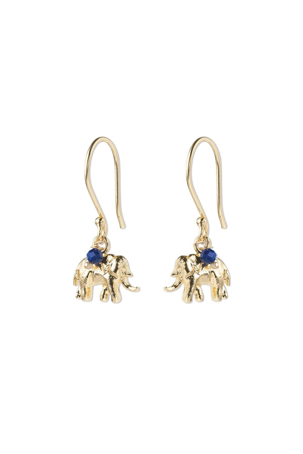 A Beautiful Story Generous Lapis Lazuli Earrings Gold Plated - Ohh! By Gum