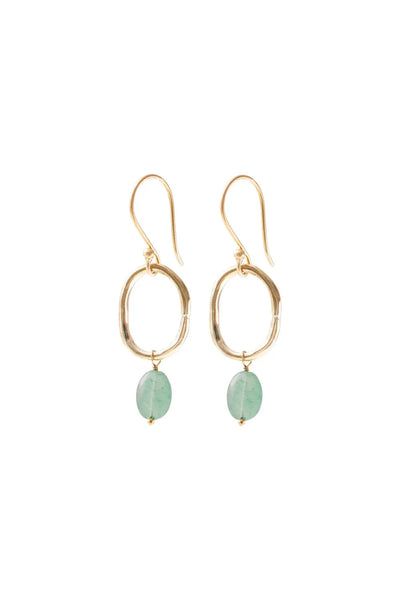 A Beautiful Story Graceful Aventurine GP Earrings