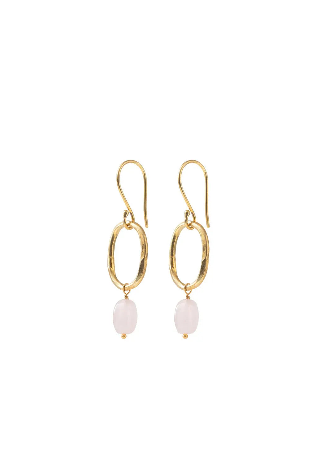 A Beautiful Story Graceful Rose Quartz GP Earrings