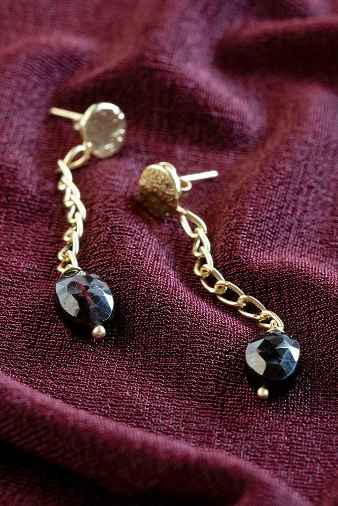 A Beautiful Story Meditation Garnet Earrings