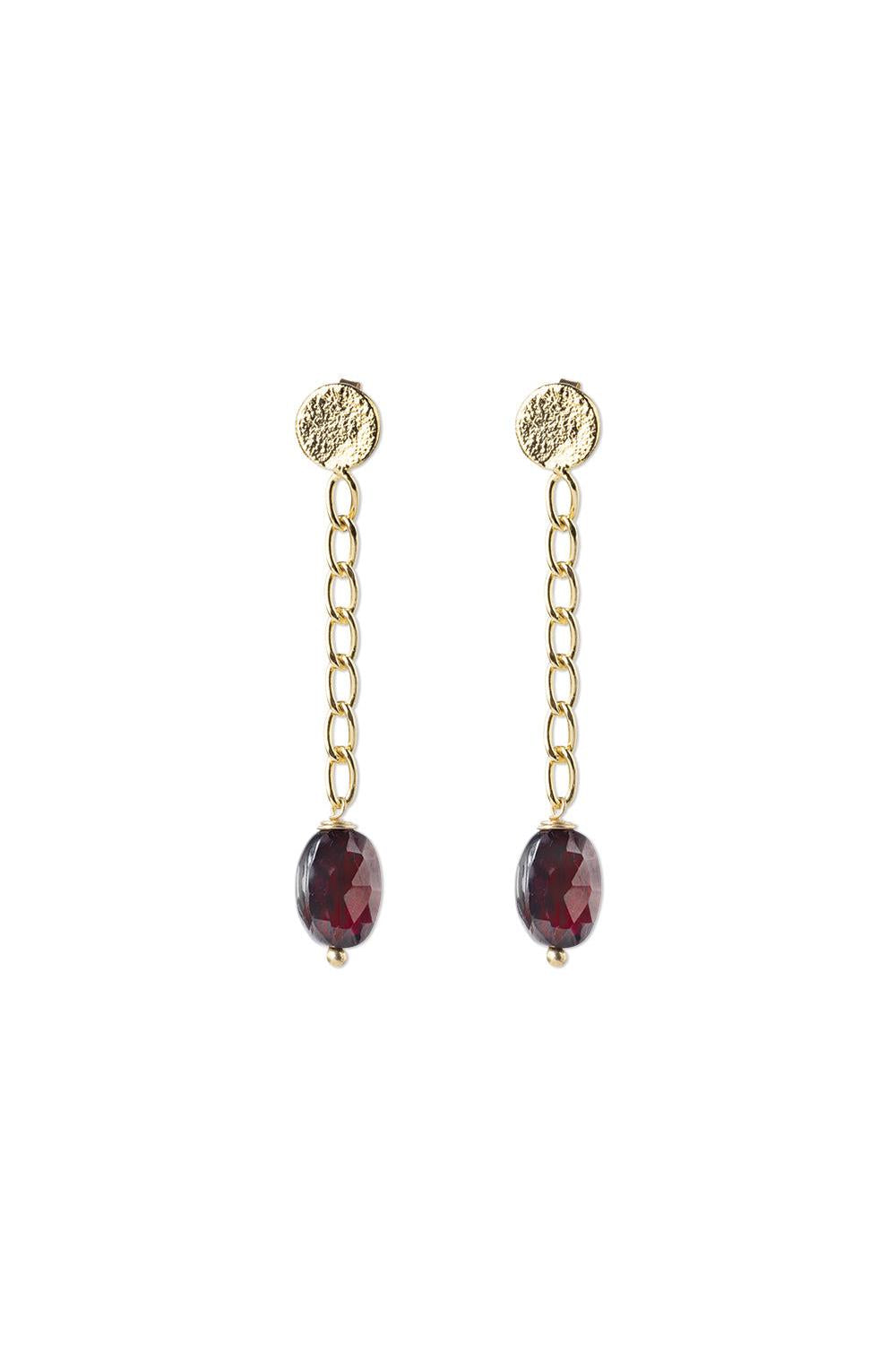 A Beautiful Story Meditation Garnet Earrings