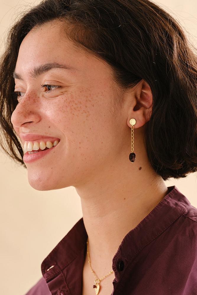 A Beautiful Story Meditation Garnet Earrings