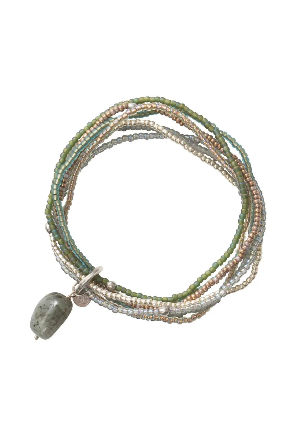 A Beautiful Story Nirmala Labradorite Silver Coloured Bracelet