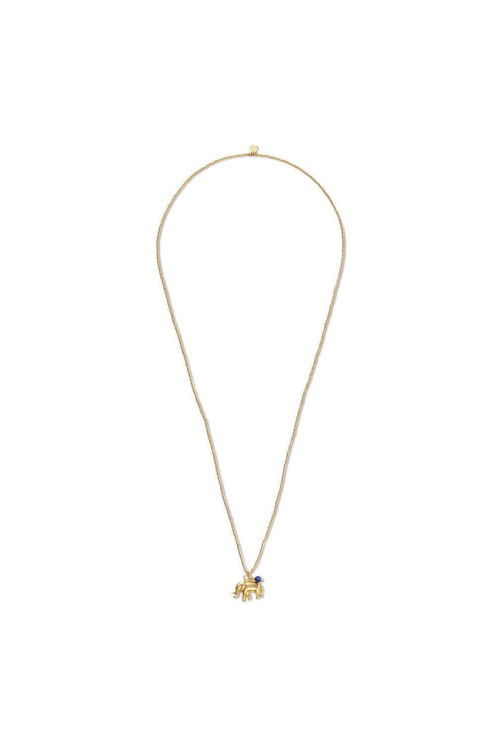 A Beautiful Story Paradise Lapis Lazuli Necklace Gold Coloured