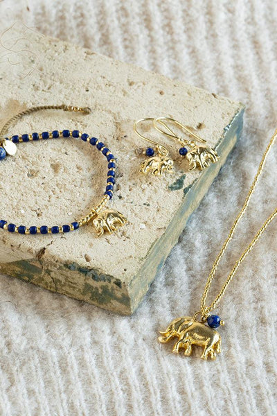 A Beautiful Story Paradise Lapis Lazuli Necklace Gold Coloured