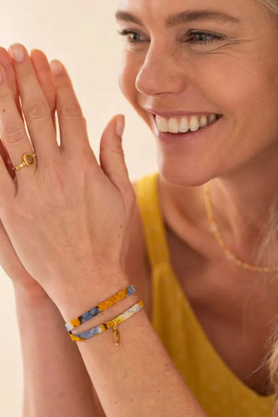 A Beautiful Story Sari Wrap Bracelet Citrine