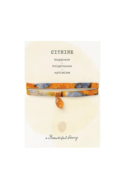 A Beautiful Story Sari Wrap Bracelet Citrine