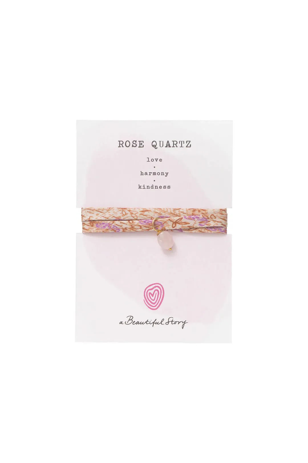 A Beautiful Story Sari Wrap Bracelet Rose Quartz