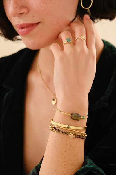 A Beautiful Story Sensitive Labradorite Bracelet Gold Plated