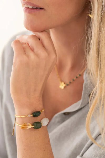 A Beautiful Story Surprise Aventurine Rose Quartz Bracelet GC