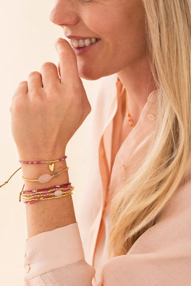 A Beautiful Story Surprise Rose Quartz Labradorite Bracelet GC