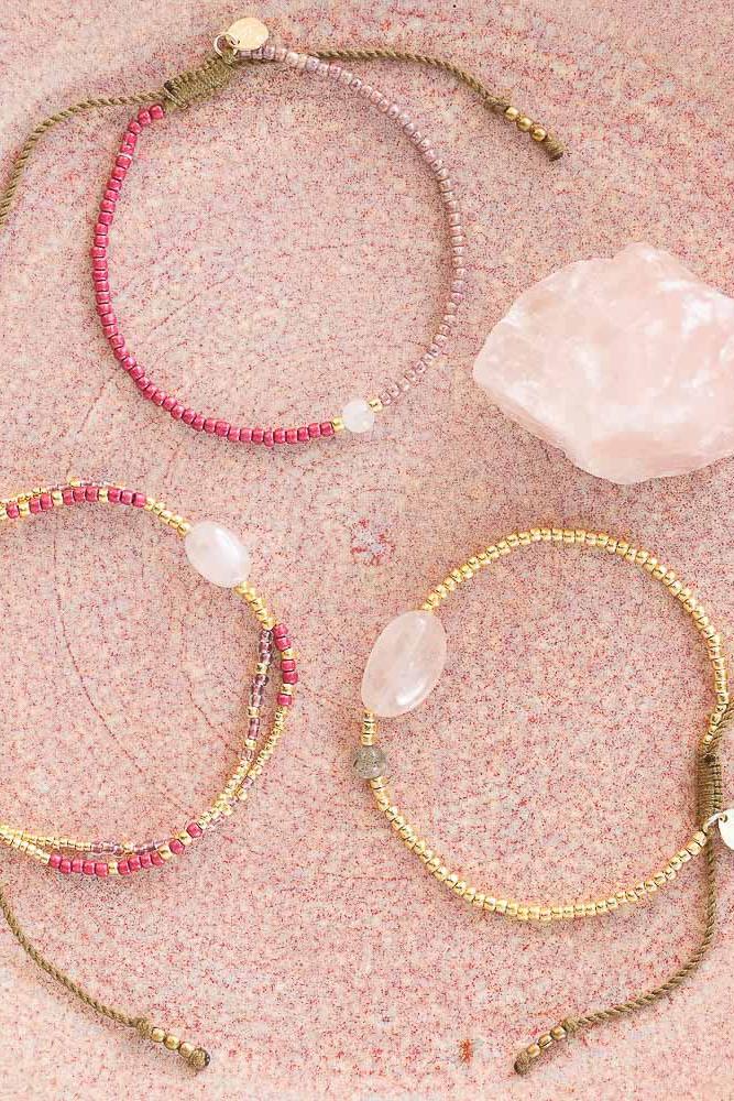 A Beautiful Story Surprise Rose Quartz Labradorite Bracelet GC