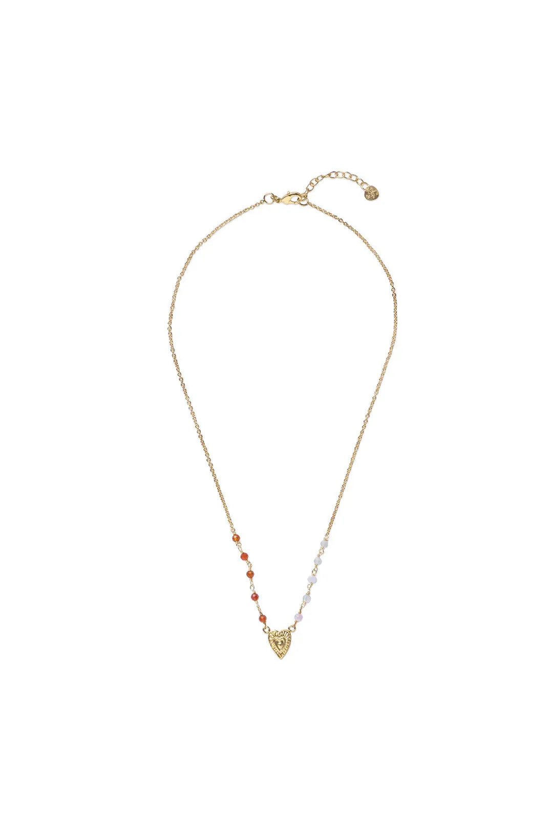 A Beautiful Story Truthful Rose Quartz Carnelian Necklace GP