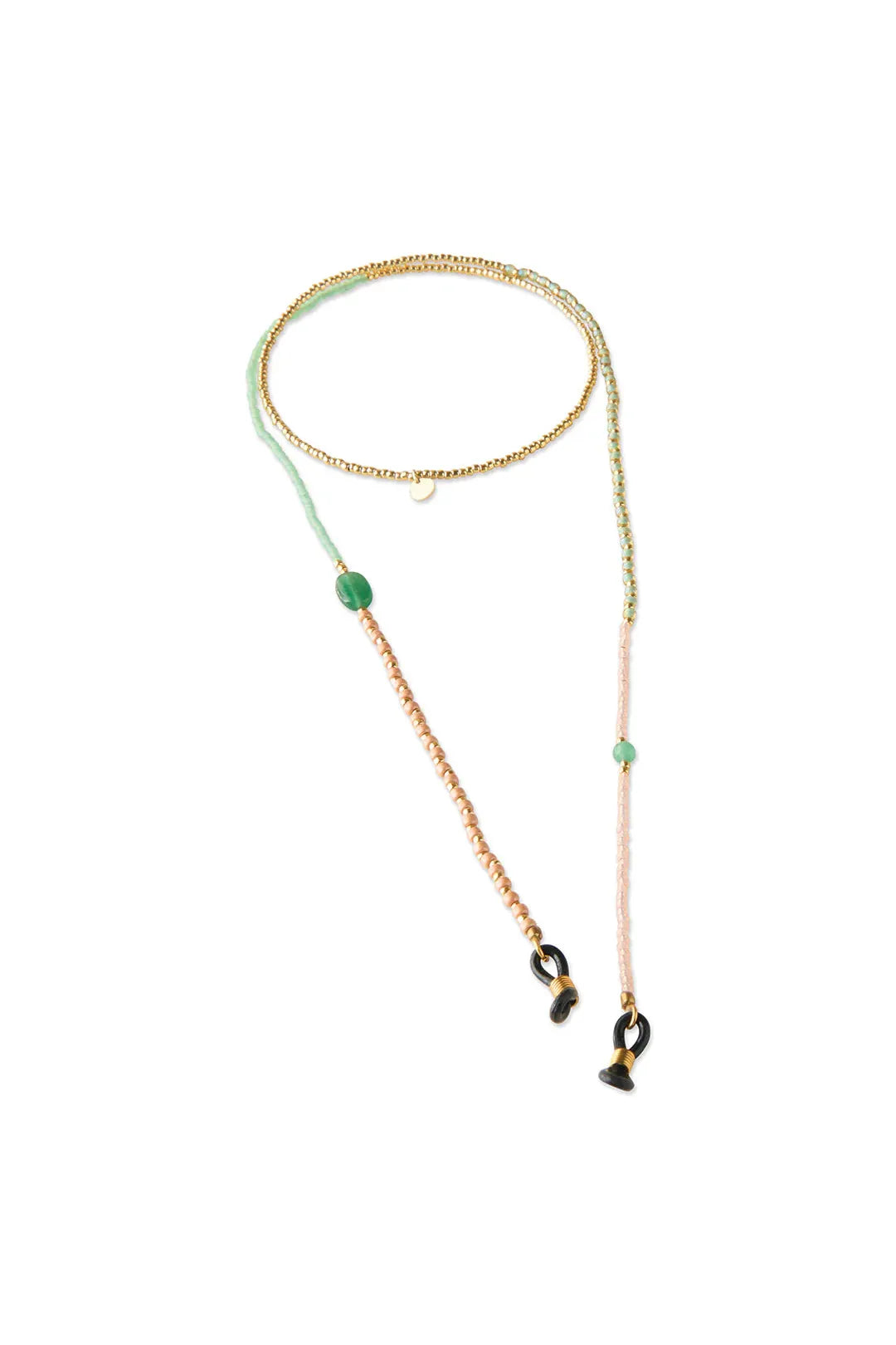 A Beautiful Story Unified Aventurine Glasses Cord Gold Coloured